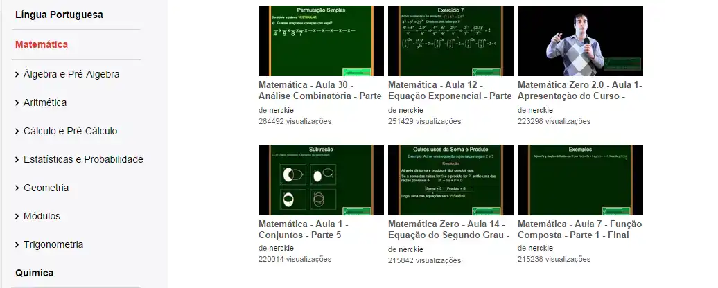 Youtube Educação - Matemática